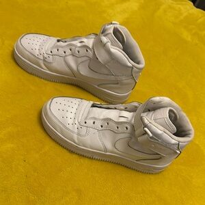 Kids White High-Top Sneakers